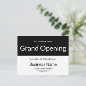 Uitnodiging voor de Grand Opening Zakelijk Zwart e (Staand voorkant)