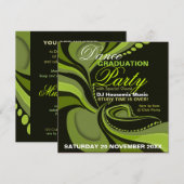 Uitnodiging voor de Groene Diva Afstuderen House (Voorkant / Achterkant)