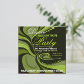 Uitnodiging voor de Groene Diva Afstuderen House (Staand voorkant)