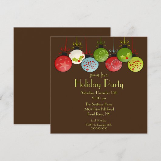 Uitnodiging voor de Groene Kerstfeestdag (Voorkant / Achterkant)