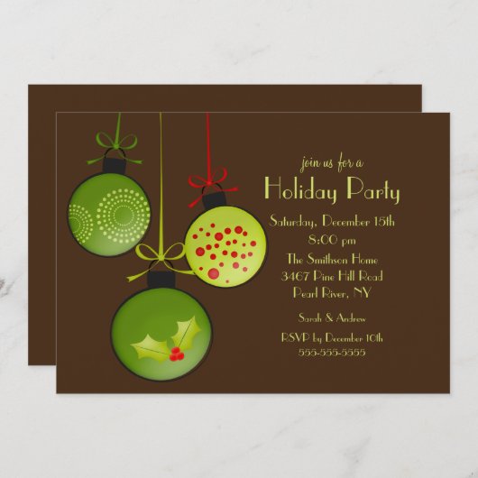 Uitnodiging voor de Groene Kerstfeestdag (Voorkant / Achterkant)