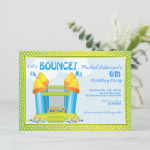 Uitnodiging voor de Grote Bouncy Bounce House Birt (Staand voorkant)