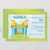 Uitnodiging voor de Grote Bouncy Bounce House Birt (Voorkant / Achterkant)