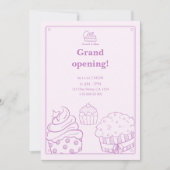 uitnodiging voor de grote opening van de bakkerij (Voorkant)