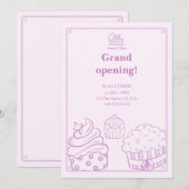 uitnodiging voor de grote opening van de bakkerij (Voorkant / Achterkant)