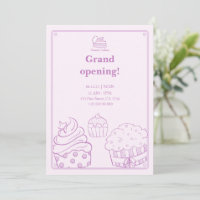 uitnodiging voor de grote opening van de bakkerij