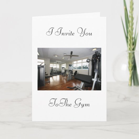 Uitnodiging voor de gymnastiek (Voorkant)