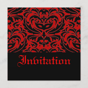 Uitnodiging voor de Half Masquerade Red Halloween