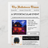 Uitnodiging voor de Halloween krant (Voorkant / Achterkant)