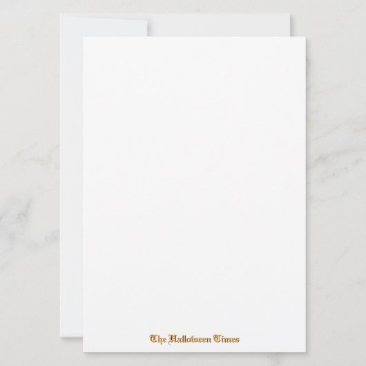 Uitnodiging voor de Halloween krant (Achterkant)