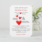 Uitnodiging voor de heer & mevrouw Wedding (Staand voorkant)