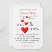 Uitnodiging voor de heer & mevrouw Wedding (Voorkant)