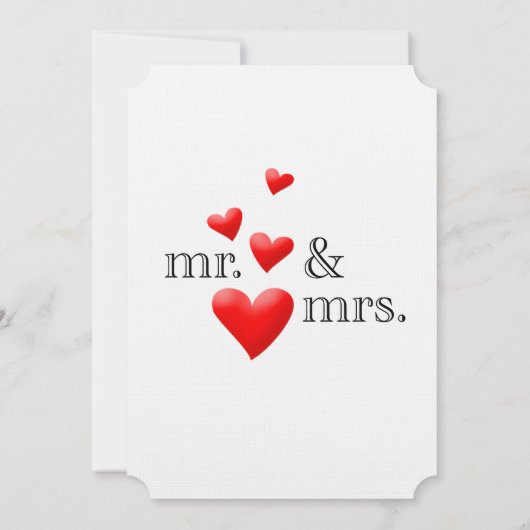 Uitnodiging voor de heer & mevrouw Wedding (Achterkant)