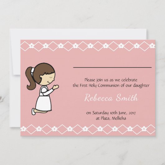 Uitnodiging voor de Heilige Communie (Voorkant)