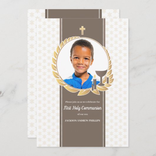 Uitnodiging voor de Heilige Communie (Voorkant / Achterkant)