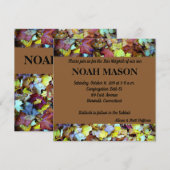 Uitnodiging voor de herfstbladeren Mitzvah (Voorkant / Achterkant)