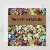 Uitnodiging voor de herfstbladeren Mitzvah (Achterkant)