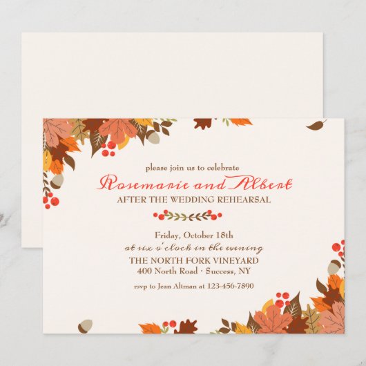 Uitnodiging voor de herfstpracht (Voorkant / Achterkant)