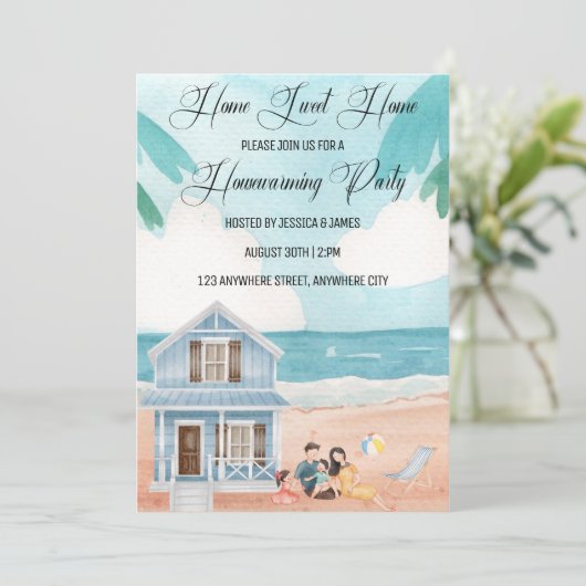 Uitnodiging voor de homepage van de opwarming van  (Staand voorkant)