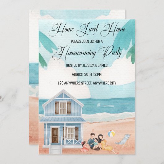 Uitnodiging voor de homepage van de opwarming van  (Voorkant / Achterkant)