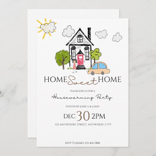 Uitnodiging voor de homepage van de opwarming van  (Voorkant / Achterkant)