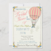 Uitnodiging voor de Hot Air Balloon Bridal Shower. (Voorkant)