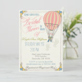Uitnodiging voor de Hot Air Balloon Bridal Shower. (Staand voorkant)