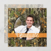 Uitnodiging voor de Hunting Camo Graduation Party (Voorkant / Achterkant)