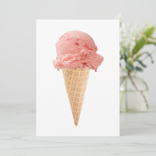 uitnodiging voor de ijskegel (Staand voorkant)