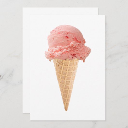 uitnodiging voor de ijskegel (Voorkant / Achterkant)