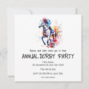 Uitnodiging voor de jaarlijkse Derby Party