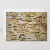 Uitnodiging voor de kaart van het Midden-Oosten (Voorkant)