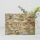 Uitnodiging voor de kaart van het Midden-Oosten (Staand voorkant)