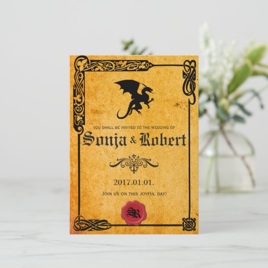 uitnodiging voor de Keltische bruiloft (Staand voorkant)