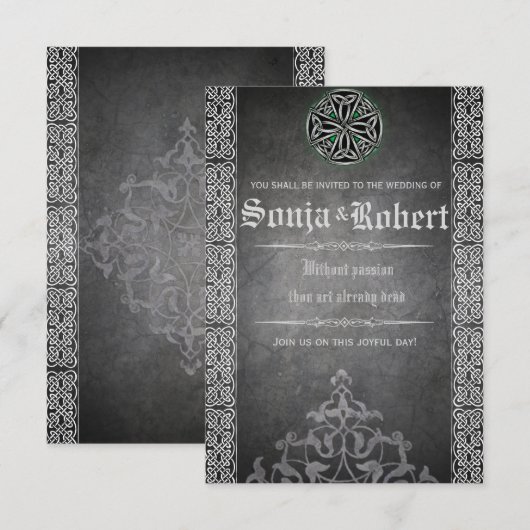 uitnodiging voor de Keltische bruiloft (Voorkant / Achterkant)