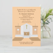 Uitnodiging voor de kerk voor een interne pensioen (Staand voorkant)