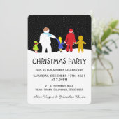 Uitnodiging voor de kerstfeestdag (Staand voorkant)