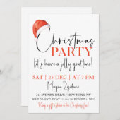 Uitnodiging voor de kerstpartij Pet Kantoor (Voorkant / Achterkant)