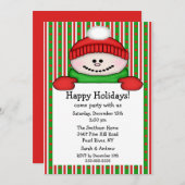 Uitnodiging voor de Kinder feestdag in Snowman (Voorkant / Achterkant)