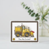 Uitnodiging voor de Kinder partij Sneeuwploeg (Staand voorkant)