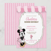 Uitnodiging voor de klassieke Minnie-ijszaak (Voorkant / Achterkant)