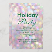 Uitnodiging voor de kleurrijke Corporate Holiday P (Voorkant / Achterkant)