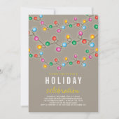 Uitnodiging voor de kleurrijke kerstfeestdag (Voorkant)