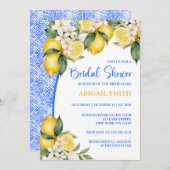 Uitnodiging voor de LEMON BRIDAL SHOWER (Voorkant / Achterkant)