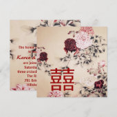 Uitnodiging voor de lente op Chinese bruiloft (Voorkant / Achterkant)
