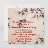 Uitnodiging voor de lente op Chinese bruiloft (Achterkant)