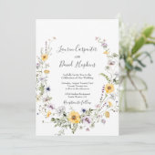 Uitnodiging voor de lente van Wildflower (Staand voorkant)