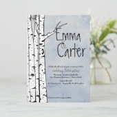 Uitnodiging voor de lente-vogelboom (Staand voorkant)