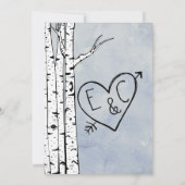 Uitnodiging voor de lente-vogelboom (Achterkant)