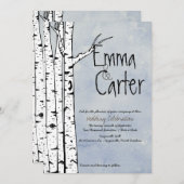 Uitnodiging voor de lente-vogelboom (Voorkant / Achterkant)